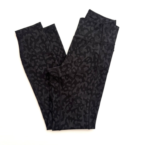 Lululemon In Movement Tight 25" Formation Camo Deep Coal  Multi Size 4 - Picture 4 of 5